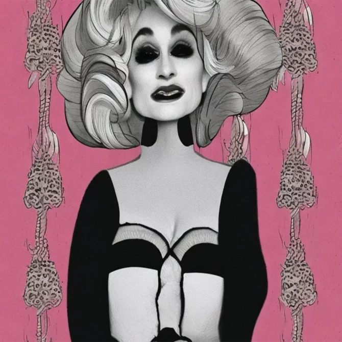 Dolly Parton in the style of Louise Josephine Bourgeois     3